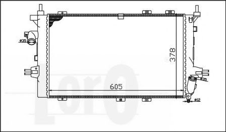 Radiator apa OPEL ZAFIRA B (A05) (2005 - 2016) LORO 037-017-0069