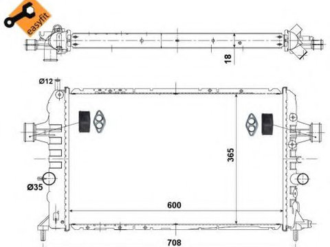 Radiator apa OPEL ZAFIRA B Van (2005 - 2016) NRF 53442