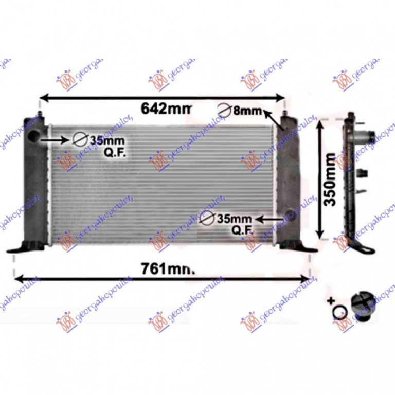 Radiator apa pentru FIAT SCUDO 2004 , 1301Y4
