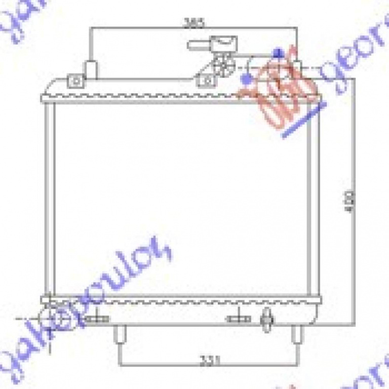 Radiator apa pentru HYUNDAI ACCENT H/B-L/B 2003 , 25310-25100