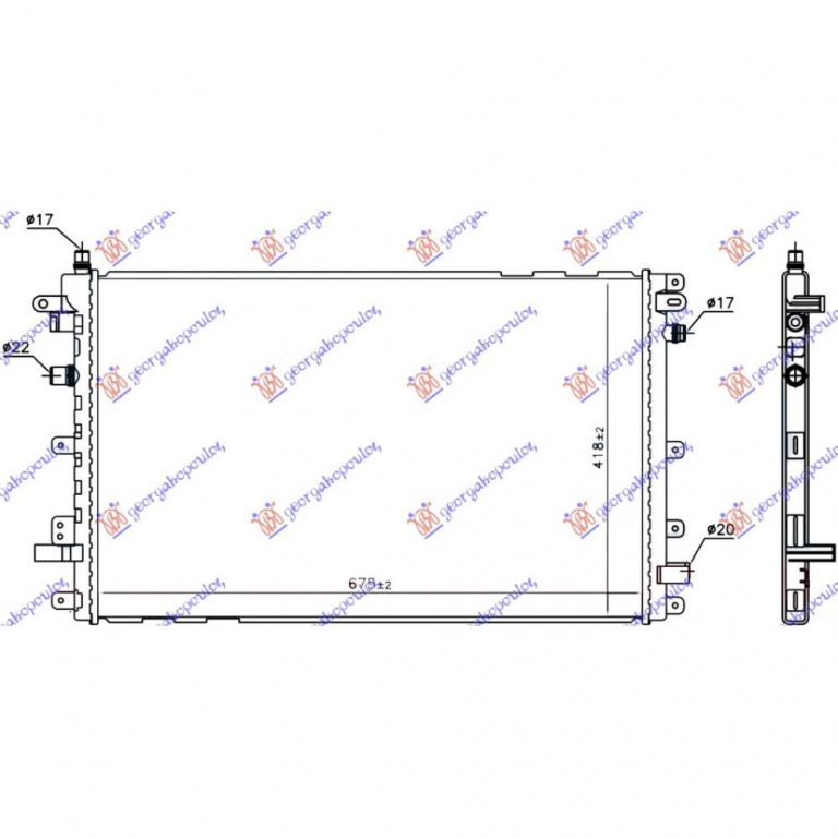 Radiator apa pentru OPEL AMPERA 2011 , 1300322