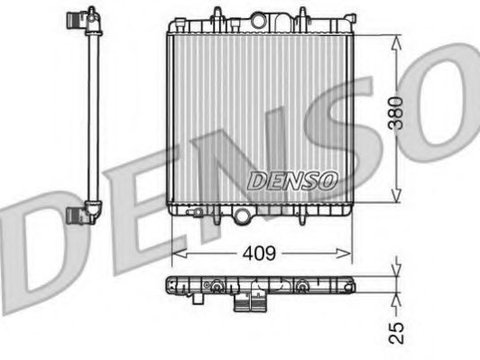 Radiator apa PEUGEOT 206 CC (2D) (2000 - 2016) DENSO DRM21025