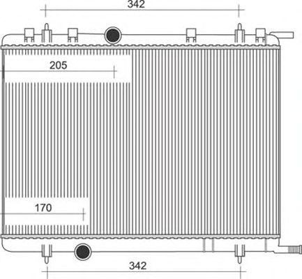 Radiator apa PEUGEOT 206 CC 2D MAGNETI MARELLI 350213884000