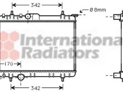 Radiator apa PEUGEOT 206 CC 2D VAN WEZEL 40002210