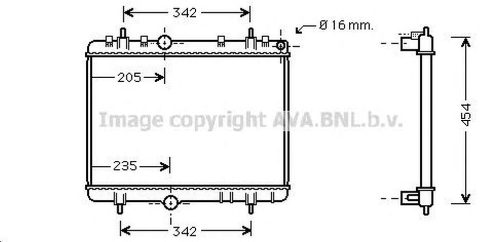 Radiator apa PEUGEOT 3008 AVA PE2267