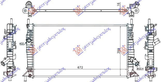 RADIATOR APA ptr.mdle. BENZINA Μ.Α +.-AC[67BMW X