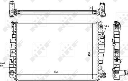 Radiator apa racire motor ALFA ROMEO 159 939 NRF 53487