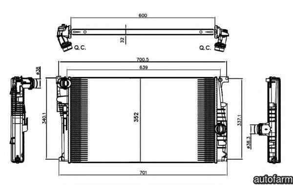 Radiator apa racire motor BMW 1 (F20) NRF 58412