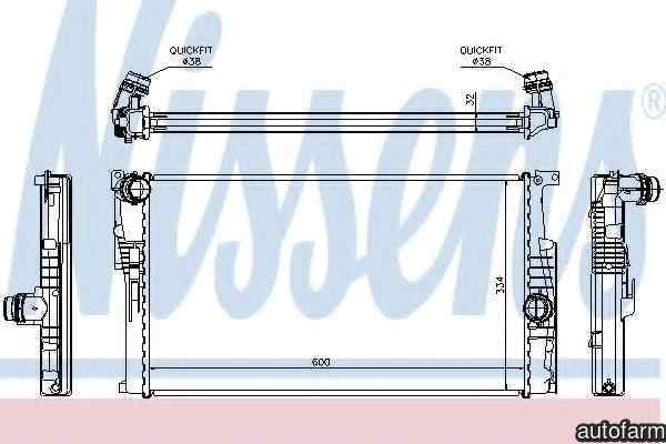 Radiator apa racire motor BMW 3 (F30, F35, F80) NISSENS 60816