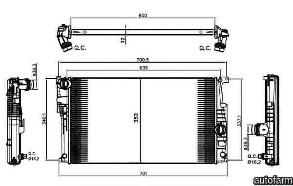 Radiator apa racire motor BMW 4 cupe F32 F82 NRF 58413