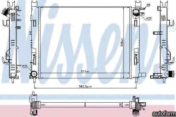 Radiator apa racire motor DACIA DUSTER Producator NISSENS 637624