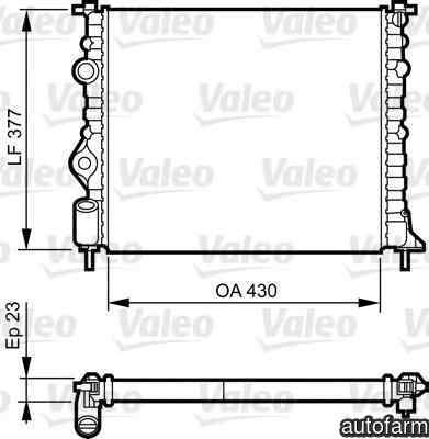 Radiator apa racire motor DACIA SOLENZA VALEO 731378