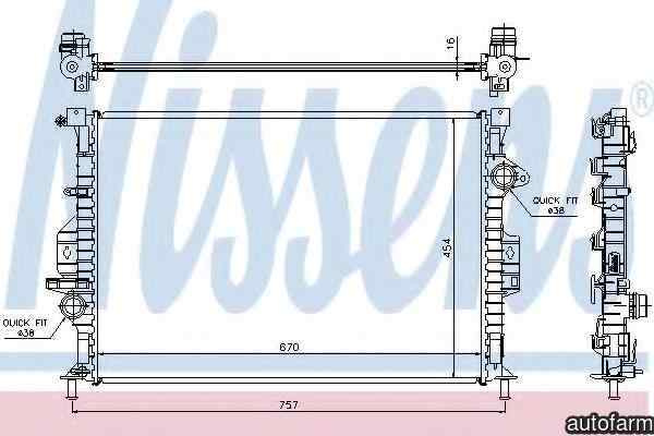 Radiator apa racire motor FORD FOCUS III limuzina NISSENS 66857