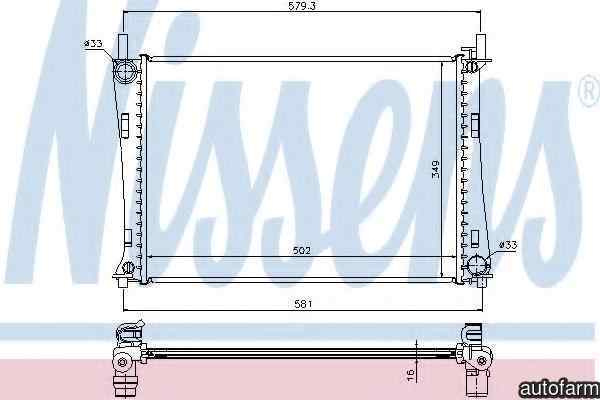 Radiator apa racire motor FORD FUSION JU NISSENS 62028A