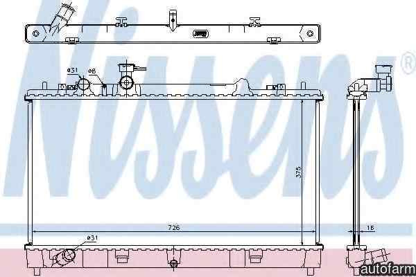 Radiator apa racire motor MAZDA 6 combi (GH) NISSE