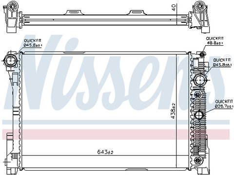 Radiator apa racire motor MERCEDES-BENZ E-CLASS W212 NISSENS 67162
