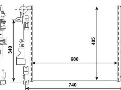 Radiator apa racire motor MERCEDES-BENZ VITO / MIXTO caroserie W639 NRF 53801
