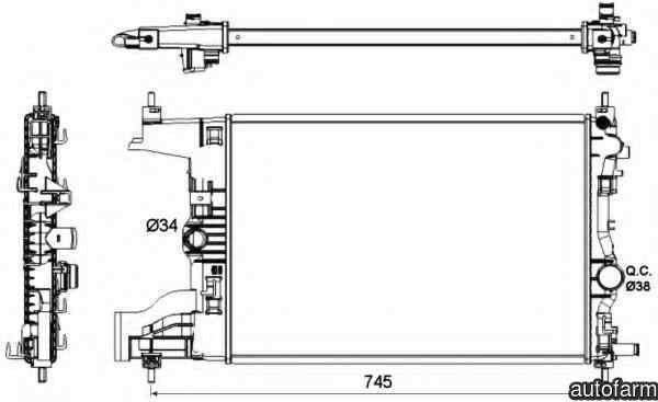 Radiator apa racire motor OPEL ASTRA J limuzina NRF 53142