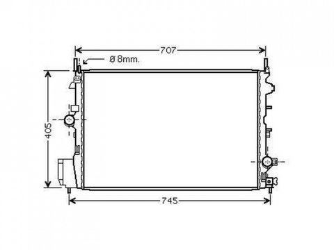 Radiator apa racire motor OPEL SIGNUM 2003->2008 pentru 1.9 CDTI (F48)-88 KW
