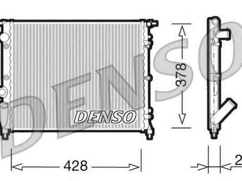 Radiator apa racire motor RENAULT CLIO I (B/C57_ 5/357_) DENSO DRM23001