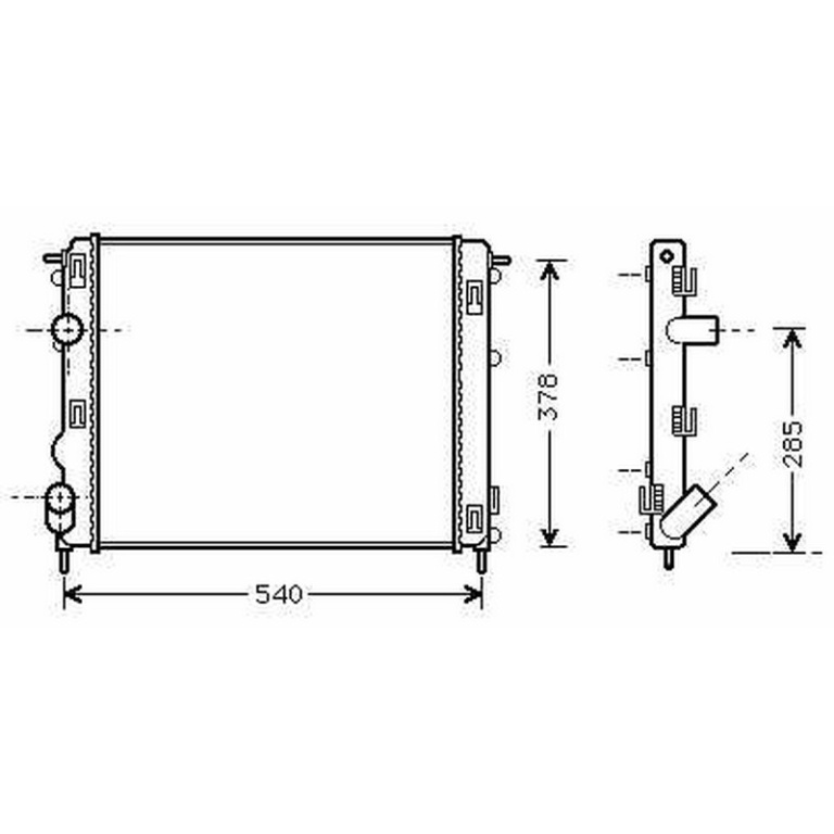 Radiator apa racire motor RENAULT CLIO SYMBOL 1 2000-> pentru 1.4 16V-72 KW