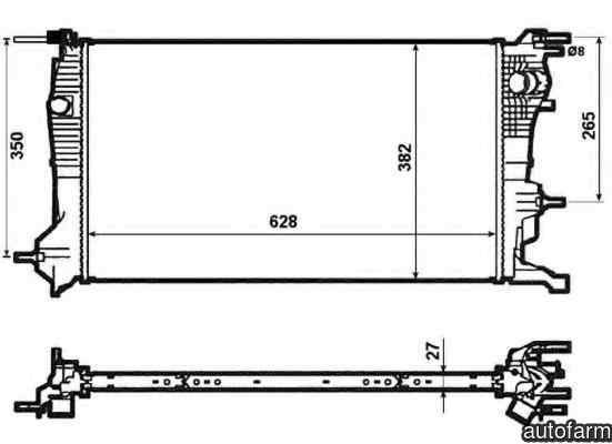 Radiator apa racire motor RENAULT GRAND SCÉNIC III JZ0/1 NRF 53963