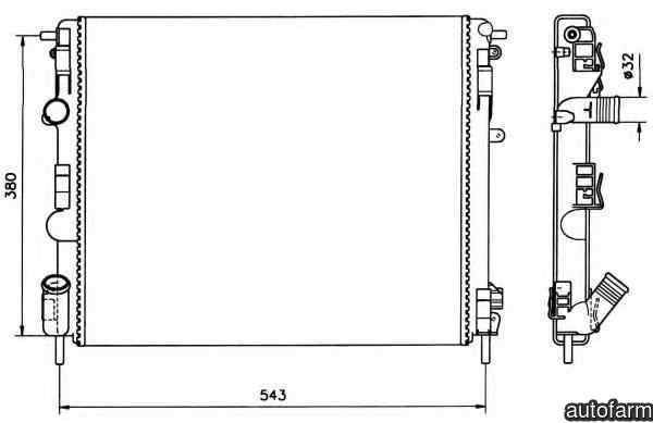 Radiator apa racire motor RENAULT KANGOO KC0/1 NRF 58148