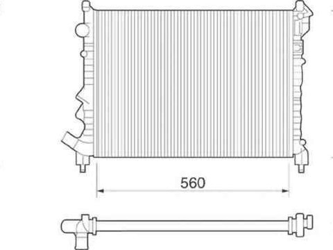 Radiator apa racire motor RENAULT LAGUNA I (B56_ 556_) MAGNETI MARELLI 350213254000