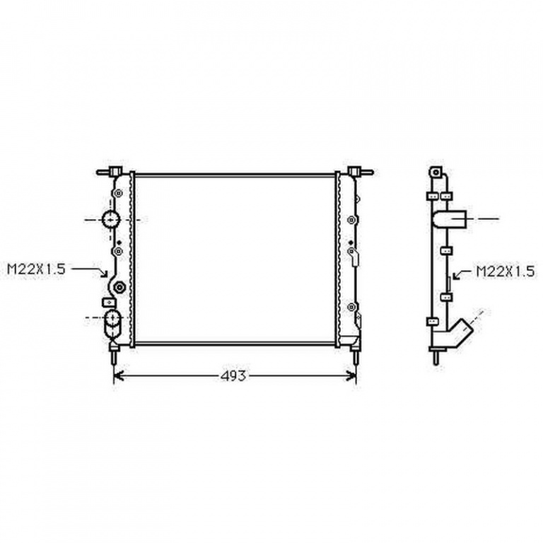 Radiator apa racire motor RENAULT MEGANE 1 BREAK 1999-> pentru 1.4 e (KA0V)-55 KW