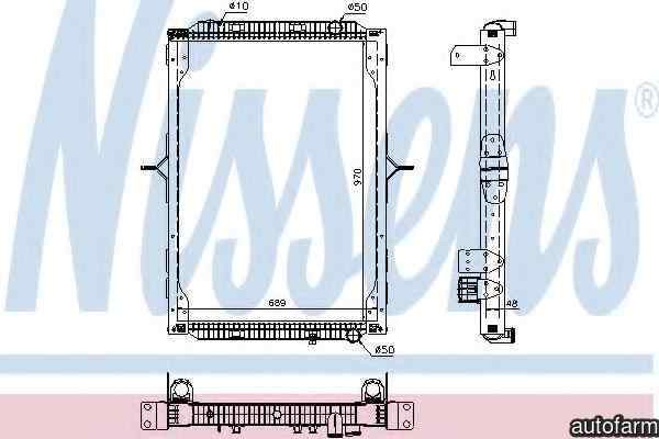 Radiator apa racire motor RENAULT TRUCKS Kerax NISSENS 63786