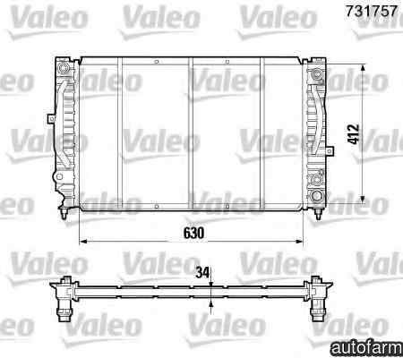 Radiator apa racire motor SKODA SUPERB (3U4) VALEO