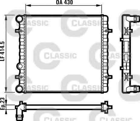 Radiator apa racire motor VW BORA (1J2) VALEO 231607