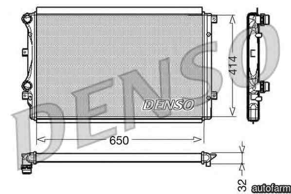 Radiator apa racire motor VW TOURAN 1T1 1T2 Producator DENSO DRM32015