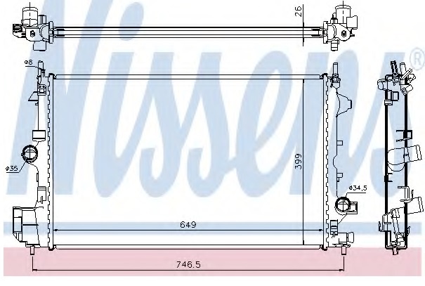Radiator Apa Racire Opel Vectra C Signum 1.9 Cdti Z19DT Nissens