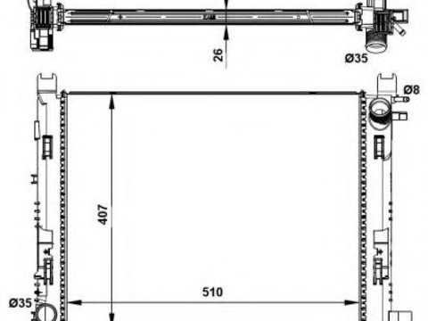 Radiator apa RENAULT CAPTUR (2013 - 2016) NRF 58443