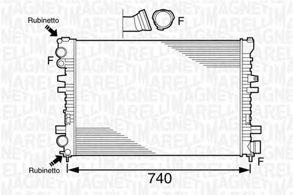 Radiator apa RENAULT MASTER II bus JD MAGNETI MARELLI 350213102600