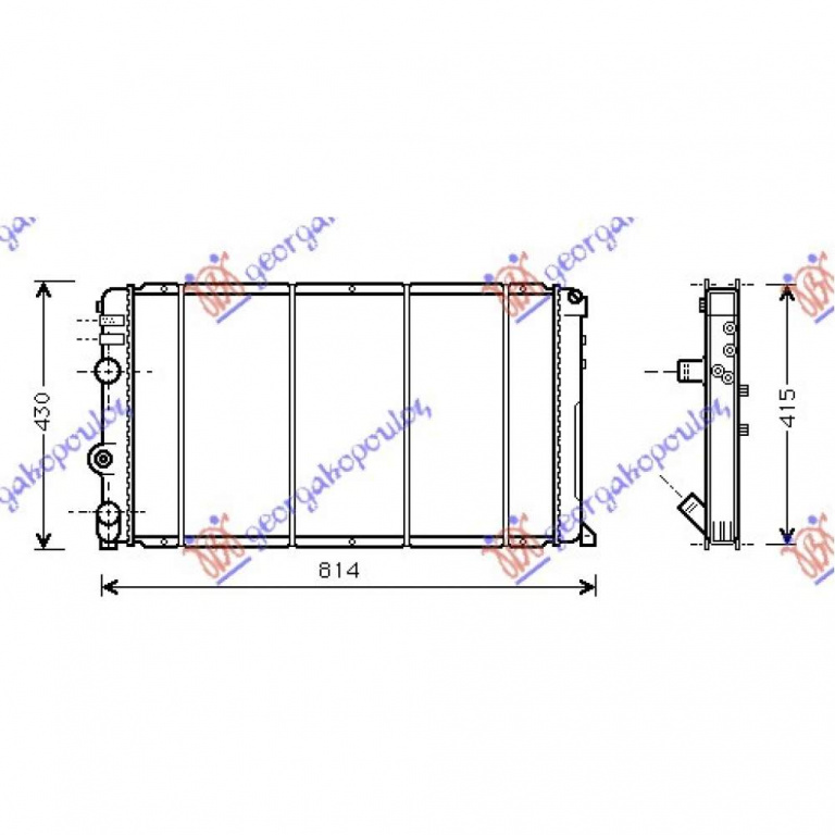 Radiator Apa - Renault Modus 2005 , 21410-Ay602