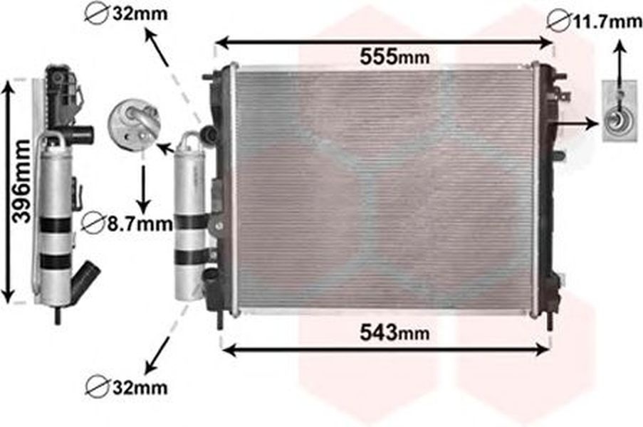 Radiator apa RENAULT SYMBOL I LB0 1 2 VAN WEZEL 4300M323