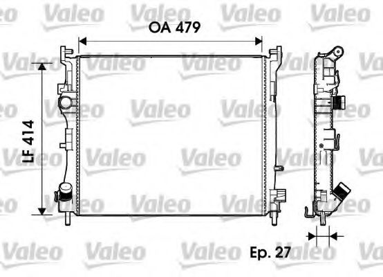 Radiator apa RENAULT SYMBOL II (LU1/2_) (2008 - 2016) VALEO 732960