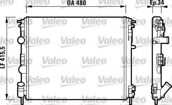 Radiator apa RENAULT SYMBOL II (LU1/2_) (2008 - 2016) VALEO 732721