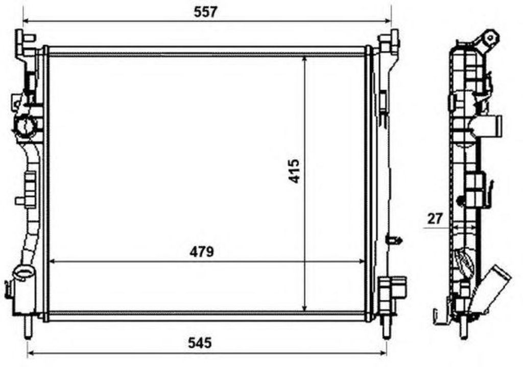 Radiator apa RENAULT SYMBOL II LU1 2 NRF 58374