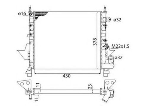 Radiator apa RENAULT TWINGO I C06 MAGNETI MARELLI 350213718003