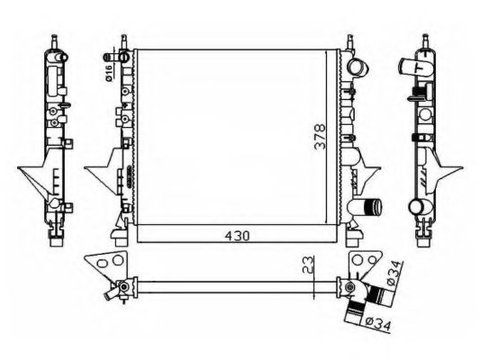 Radiator apa RENAULT TWINGO I Van (S06_) (1993 - 2016) NRF 529513