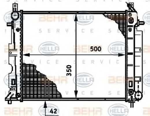 Radiator apa SAAB 900 II HELLA 8MK376720531