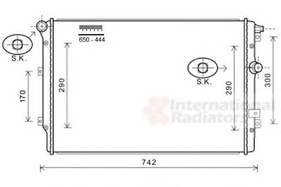 Radiator apa SEAT ALHAMBRA 710 711 VAN WEZEL 58002324