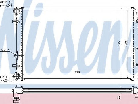 Radiator apa SEAT CORDOBA (6L2) (2002 - 2009) NISSENS 652711