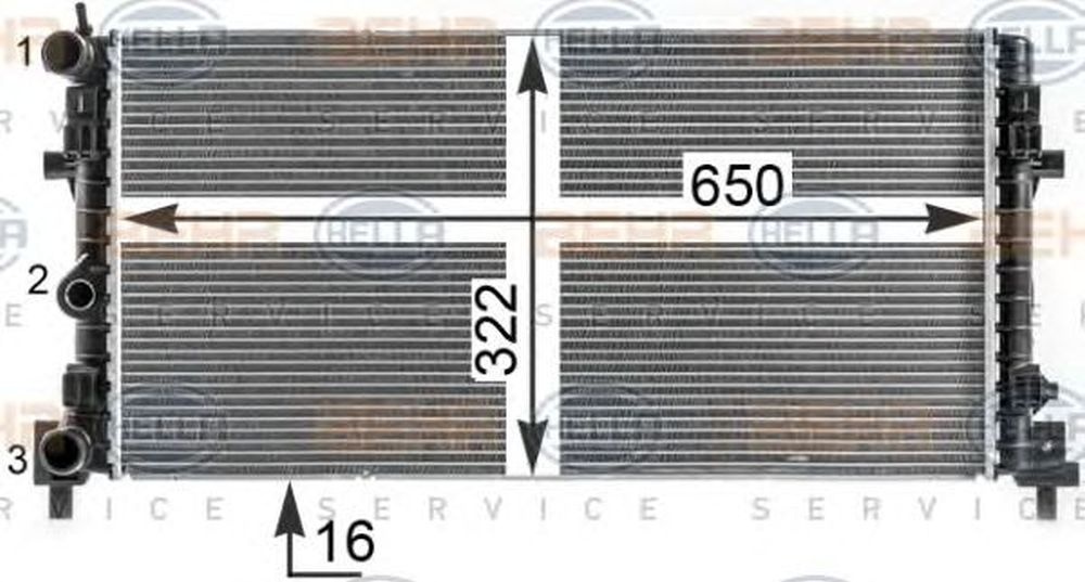 Radiator apa SEAT IBIZA V ST 6J8 6P8 HELLA 8MK 376 902-001