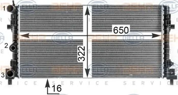 Radiator apa SEAT IBIZA V ST 6J8 6P8 HELLA 8MK376902004