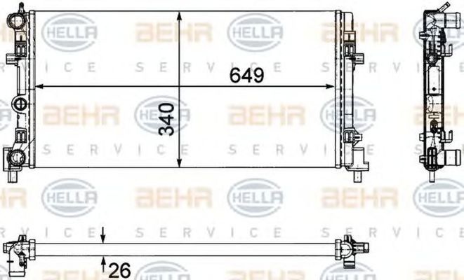 Radiator apa SEAT IBIZA V ST 6J8 6P8 HELLA 8MK376754281
