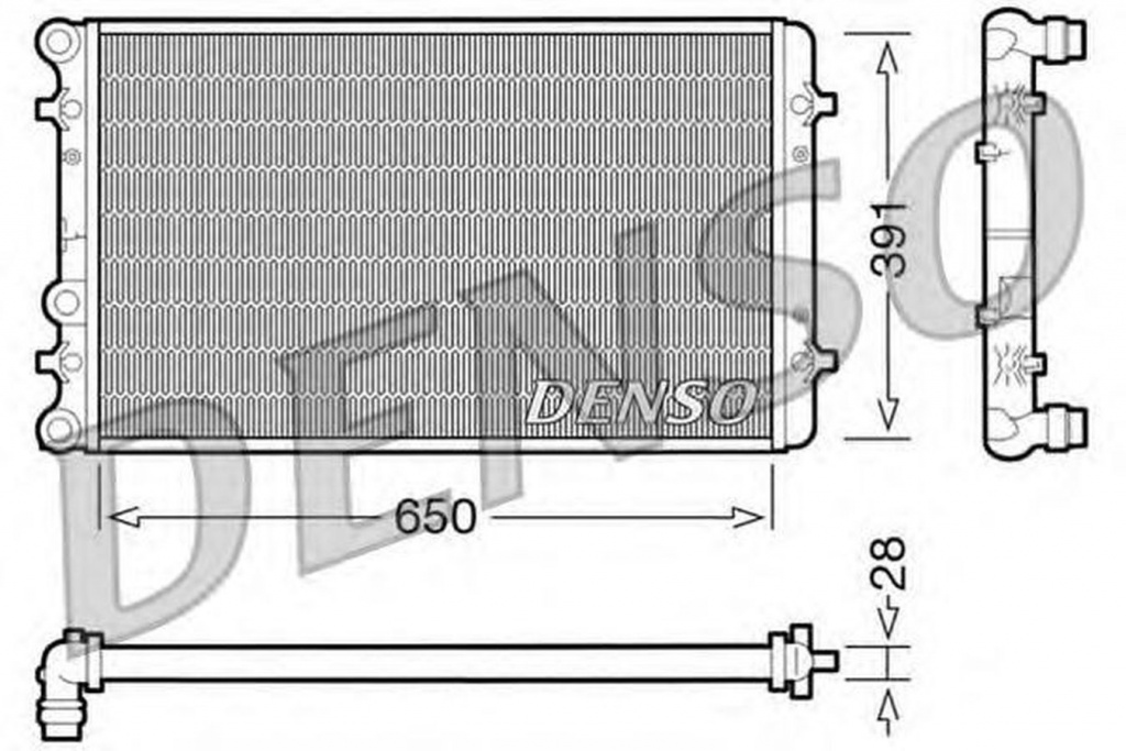 Radiator apa SKODA OCTAVIA 1U2 DENSO DRM02007